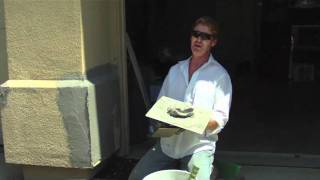 Minor repairs on stucco/plaster styrofoam columns or walls