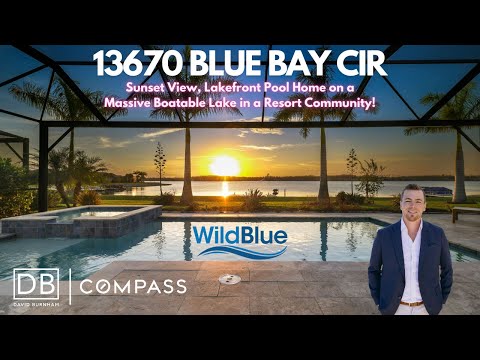 3 Bed + Den, 3 Bath Pool Home w/ a Dock For Sale in WildBlue - Sunset Views from 13670 Blue Bay Cir