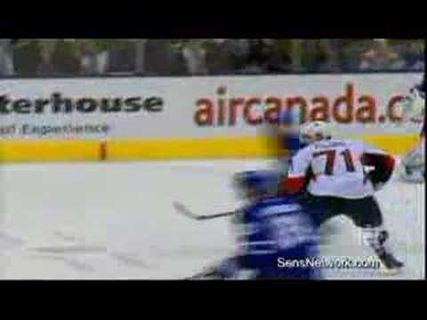 Foligno's goal vs Leafs - Feb 2/08
