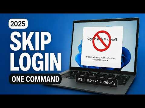 Skip Microsoft Login: One Command to a Local Account (2025)