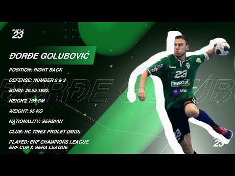 Djordje Golubovic - Right Back - HC Tinex Prolet - Highlights - Handball - CV - 2021/22