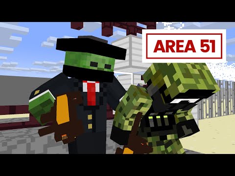 MOBS : STORMING AREA 51 - Minecraft Animation