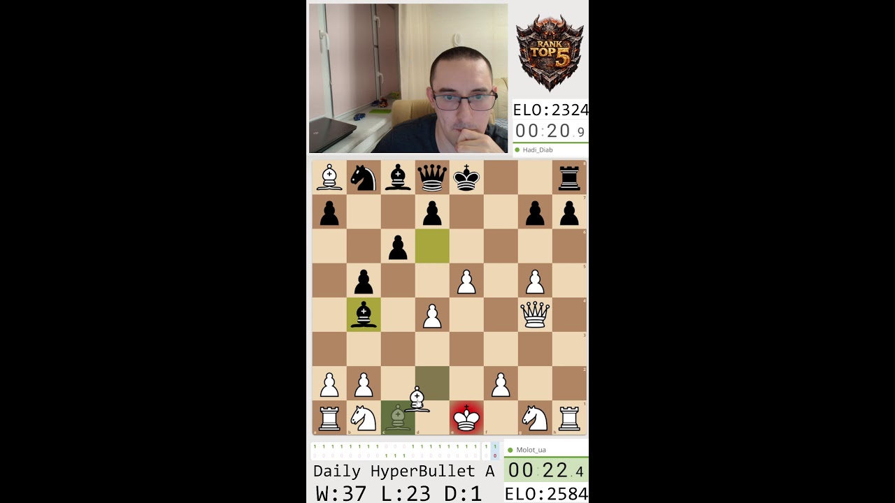 Monday Daily Bullet Arena on lichess.org AGM Uvarov Andrey [EN] #chess