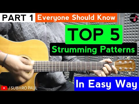 Top 5 Strumming Patterns For Acoustic/Electric Guitar | Easy Guitar Lessons/Tutorials For Beginners
