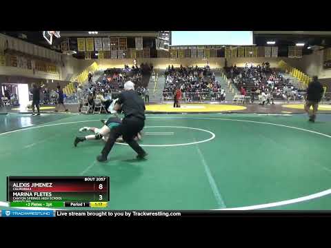 152 Lbs Round 2 - Marina Fletes, Canyon Springs High School Wrestling Vs Alexis Jimenez, Californi