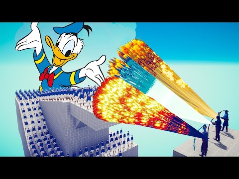 100x DONALD DUCK + 2x GIANT vs 3x EVERY GOD - Totally Accurate Battle Simulator TABS