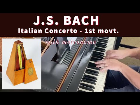 J.S. BACH: Italian Concerto, BWV 971 (1st movt) | played at 54 bpm with metronome