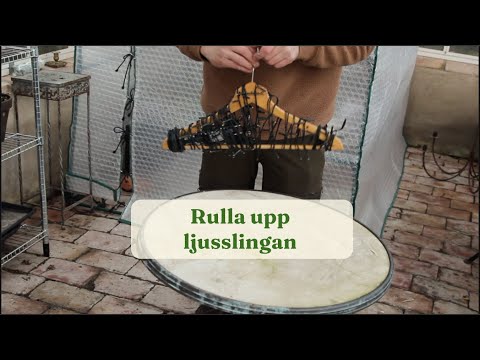 Rulla upp ljusslingan på en galge- Trädgårdshacks med GardenR