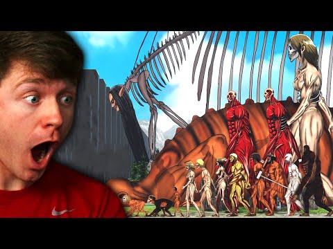 Attack On Titan the SIZE COMPARISON Reaction!
