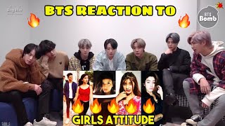 BTS reaction to Girls attitude Tiktok  Girls power