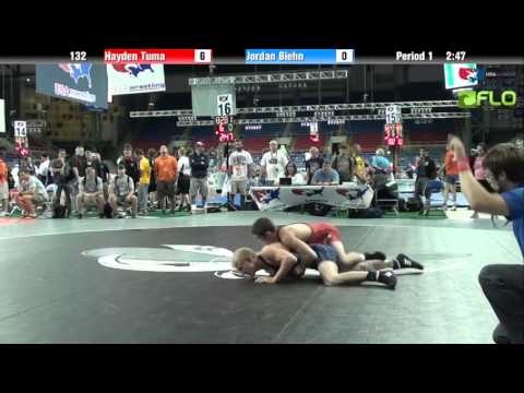 Junior 132 - Hayden Tuma (Idaho) vs. Jordan Biehn (Minnesota)