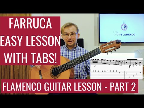 Farruca Falseta Flamenco Guitar Lesson with TABS - EASY Flamenco Guitar Lesson for Beginners