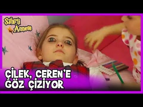 Çilek, Ceren'in Zorla Gözlerini Boyuyor - Sihirli Annem 58. Bölüm