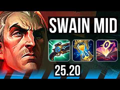 SWAIN vs GALIO (MID) | Legendary | KR Master | 25.20