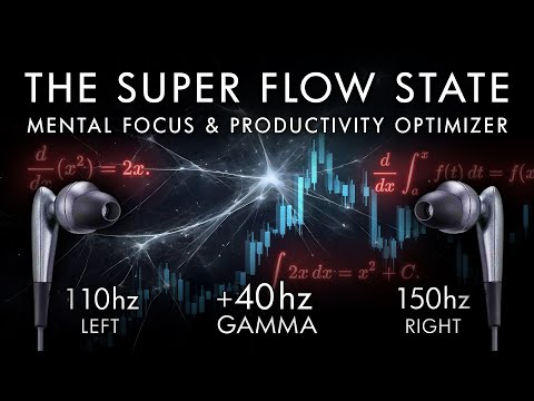 The Super Flow State - 40 Hz Gamma Binaural Beat - Mental Focus & Productivity Optimizer