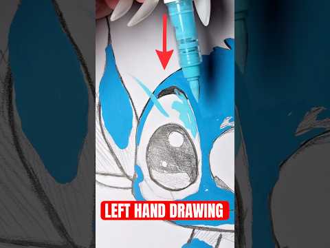 ✍️LEFT HAND DRAWING 😳really bad