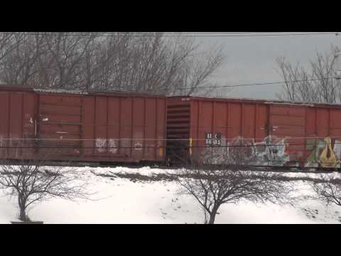 Brand New Engine Leads CSX Q361 Train Westbound