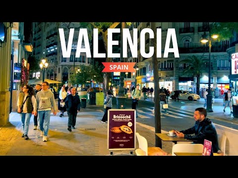 Walking Tour in Valencia, Spain 🇪🇸 | Relaxing Spring Evening Walk