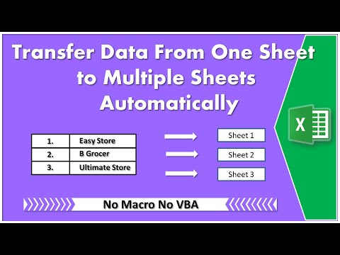Automatically Transfer Data from One Sheet to Multiple Sheets in Excel Extract Data to Sheets