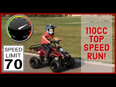 How Fast Is A Kids 110cc Chinese ATV? Children's Four Wheeler Top Speed Test!