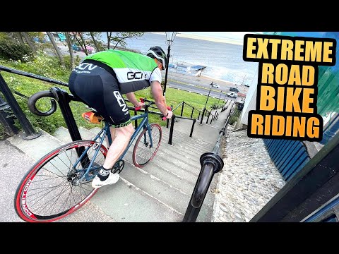 EXTREME ROAD BIKE RIDING ON URBAN MTB FREERIDE LINES!