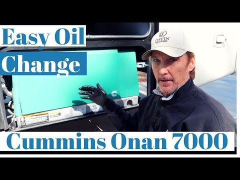 Oil Change on a Cummins Onan 7000 Generator