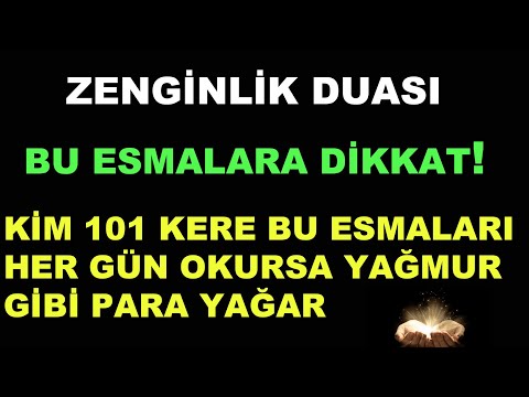 ya kafi ya muğni ya fettah ya rezzak 101 Tekrar Zenginlik Esması