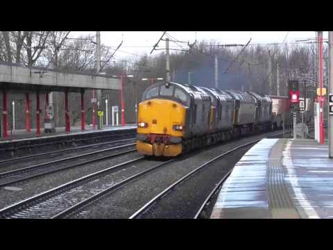 37059/37610 6c53 and 37602/37716 with 57312/37218 dit 6k74 flasks, Sat. 9th January 2016 THRASH !