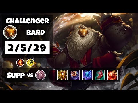 Bard 11.8 Gameplay Challenger Replay S11 Support (2/5/29) - BR