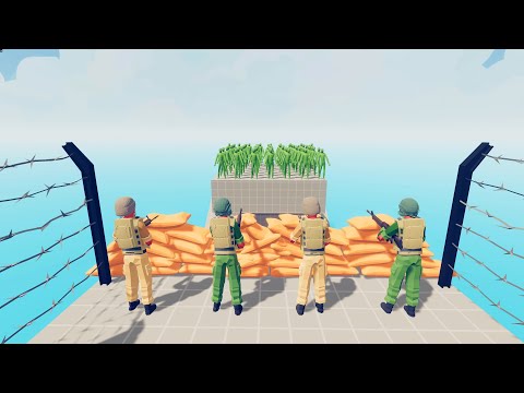 Army vs Zombie 300 Units - TABS 4K 60FPS