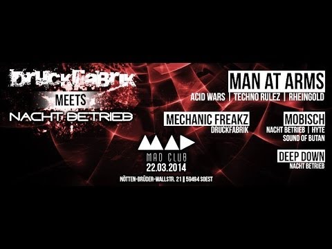 MAN AT ARMS @ Druckfabrik meets Nacht Betrieb | Mad Club | Soest | 23.03.2014