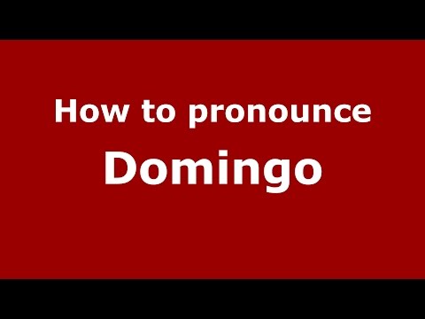 How to pronounce Domingo (Colombian Spanish/Colombia)  - PronounceNames.com