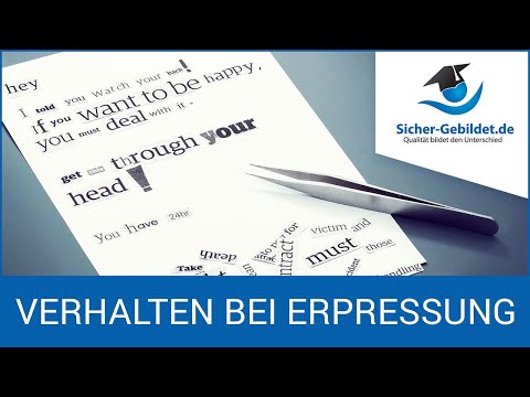 Erpressung - Verhalten bei einer Erpressung / Sicherheitsberatung SIUS Consulting