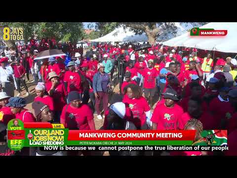 President @Julius_S_Malema Addresses the EFF Community meeting in MANKWENG (PETER MOKABA CRECHE).