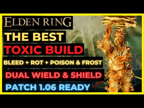 The Best TOXIC BUILD: Bleed + Rot + Poison + Frost ALL IN ONE! With Dual Wield & Shield Pokes(1.06+)
