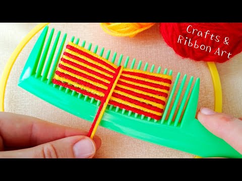 It's so Beautiful ❤️🌟 New and Unique Woolen Flower Craft Idea with Hair Comb - DIY Woolen Flowers