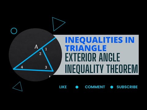 Inequalities in Triangle | Exterior Angle Inequality Theorem