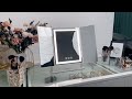Trifold Lighted Vanity Mirror 180° Rotation with extra 10X magnifying glass FENCHILIN