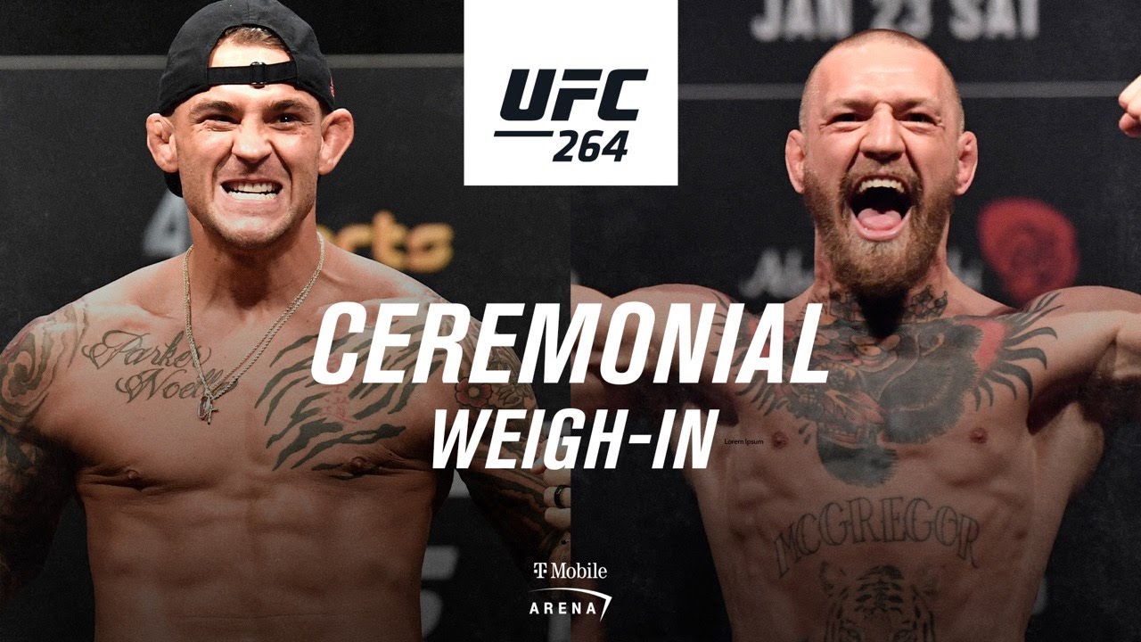 UFC 264 ceremonial weigh-ins, McGregor-Poirier faceoff (video)