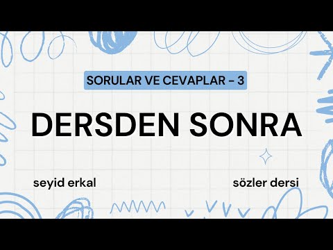 SORULARA CEVAPLAR - 3