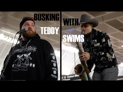 TEDDY SWIMS & AUGIE BELLO TAKE OVER NEW YORK SUBWAY STATION