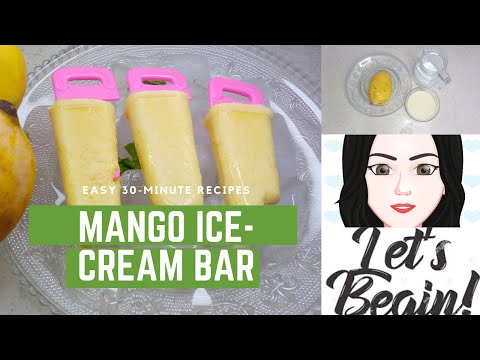 0NLY 3 INGREDIENTS RECEP | HOW TO MAKE SIMPLE & EASY MANGO ICE CREAM BAR | CREAMY ICE CREAM BAR |