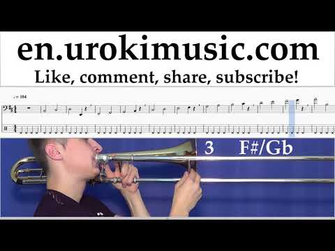 Trombone lessons Jonas Blue - Mama Sheet Music Tutorial Part#1 um-i352