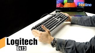 Logitech G413 Mechanical Gaming Keyboard - CARBON - RUS - USB - INTNL - RED LED (920-008309) - відео 1