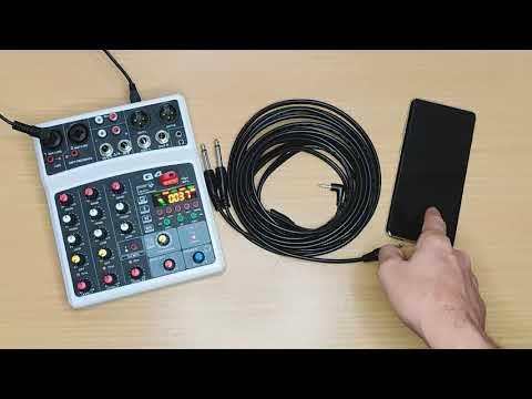connect His Audio Q4 USB Interface mixer Direct to phone thru using audio cable-connect Sudoku drum