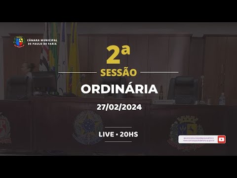 SEGUNDA SESSÃO ORDINÁRIA DE FEVEREIRO DE 2024