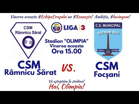 LIVE #Fotbal - Liga 3: CSM Olimpia Ramnicu Sarat - CSM Fosani 2007 | Etapa 8 - Seria 2