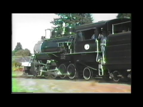948. OP&E # 19 STEAM TRAIN pacing on the OREGON PACIFIC & EASTERN Cottage Grove Oregon on August 29
