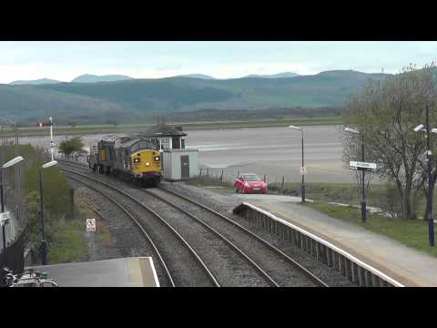 37087/20304 6K73 Sellafield - Crewe flask(s) at Arnside 16th April 2012