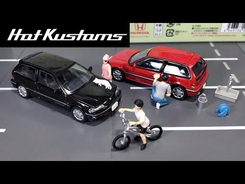 Thumbnail for NEW Tomica TLV Diorama Collection 64 With Honda Civic EF by Porsche 911, TOM'S, Toyota, Porsche, Mazda, BMW, Car, Porsche 911 GT2